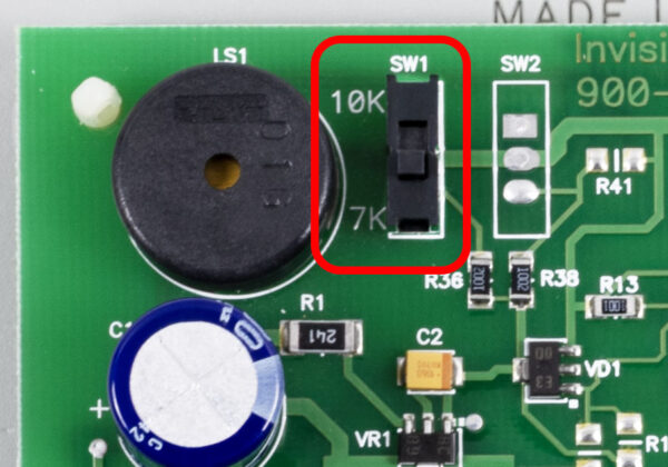Invisible Fence 700 series frequency setting location.